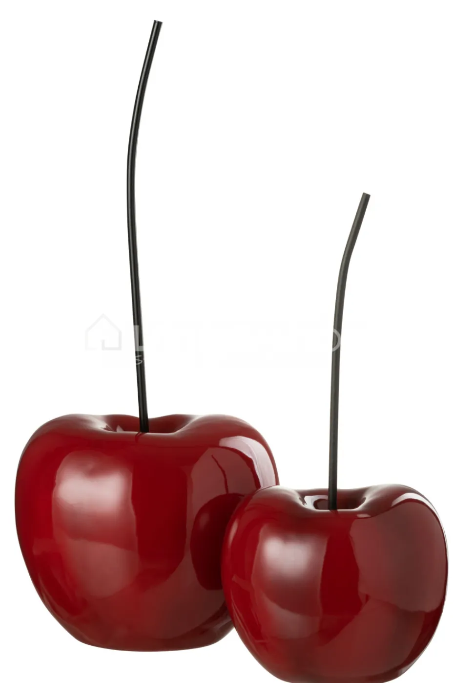 J-LINE 2 deco kersen resine wit en zwart S