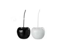 J-LINE 2 deco kersen resine wit en zwart S