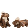 J-LINE 2 Deurstoppers hond Cesar imitatie leder