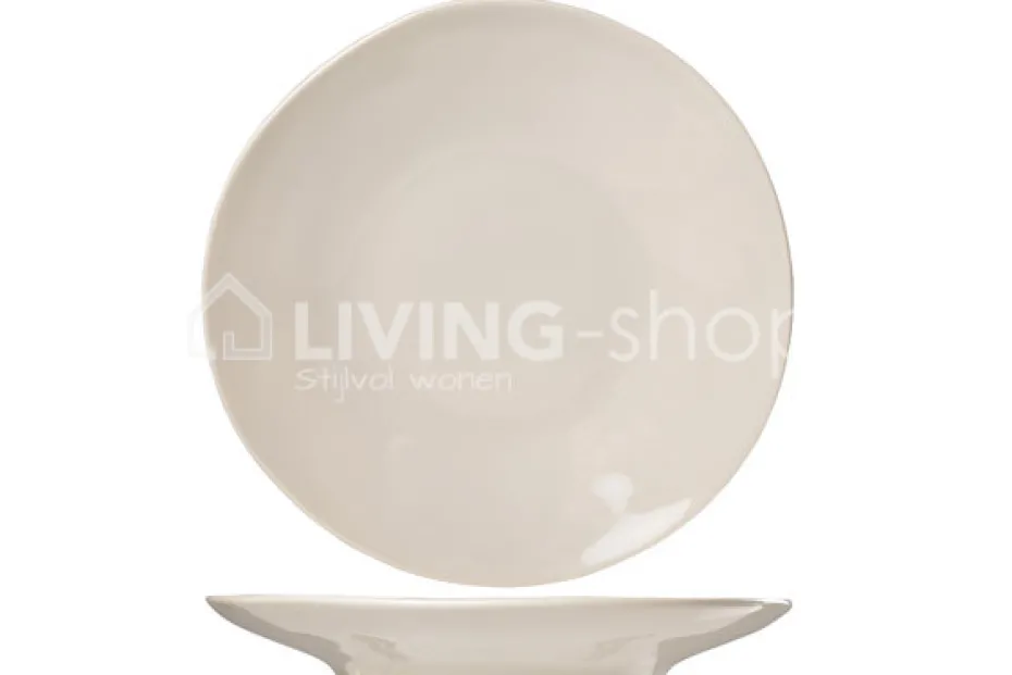 Cosy & Trendy 6 Eetborden creme 28cm Tafelservies