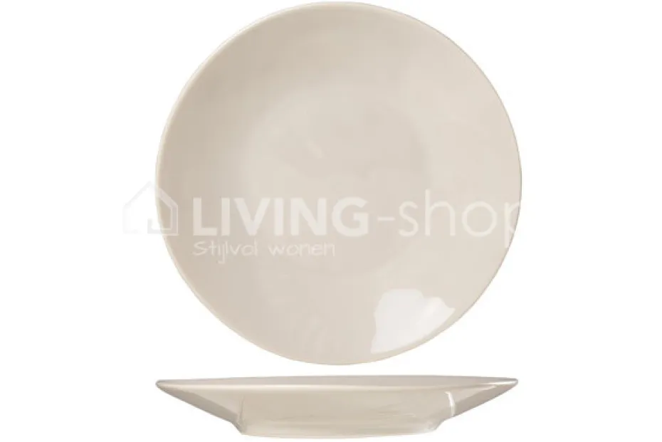 Cosy & Trendy 6 Eetborden creme 28cm Tafelservies