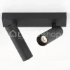 Verlichting online 2 LED micro tube spots op profiel
