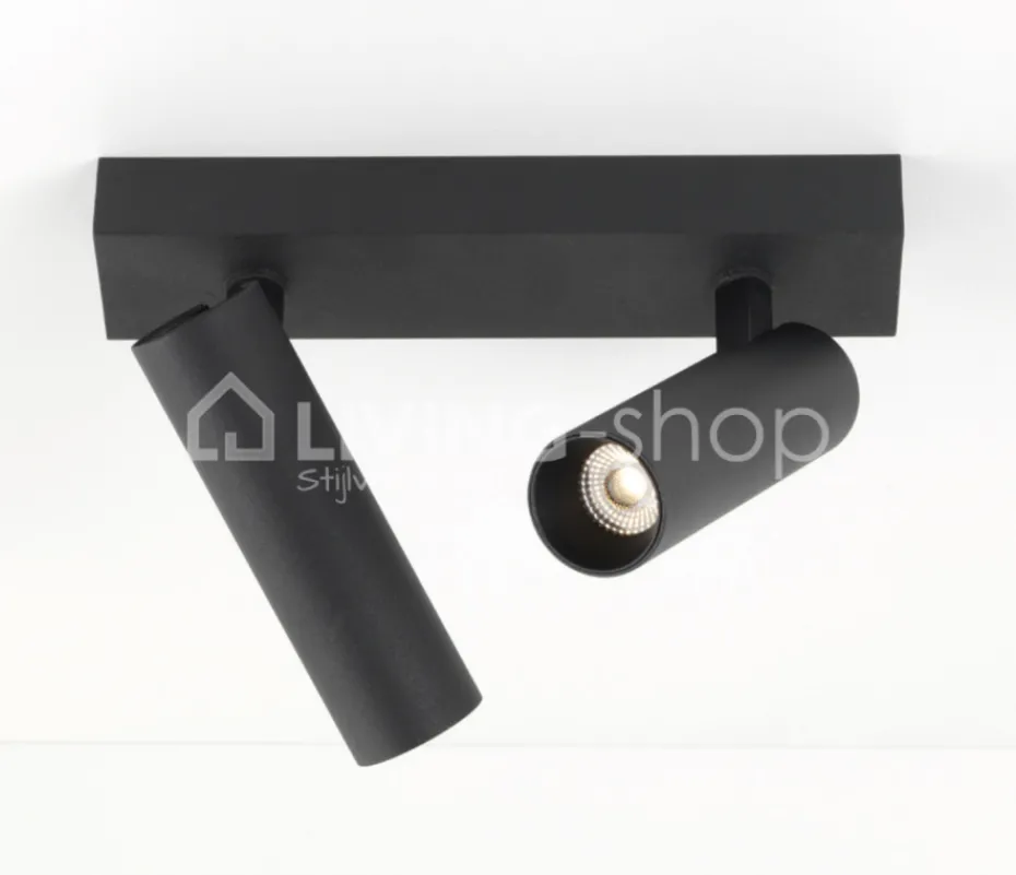 Verlichting online 2 LED micro tube spots op profiel