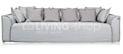 PR LIVING 1,5 seater Lounge sofa FC-16 Canvas taupe 100% cotton