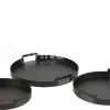J-LINE 3 Serveerplateaus rond metaal