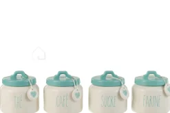 J-LINE 4 Voorraadpotten Keuken Accessoires