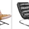 Rogiers Alis Lounge stoel leder zwart