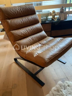 Rogiers Alis Lounge stoel leder zwart