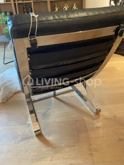 Rogiers Alis Lounge stoel leder zwart