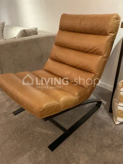 Rogiers Alis Lounge stoel leder zwart