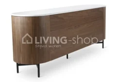 Castle-Line AMANDINE dressoir walnut, wit marmer top Castle Line