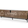 Castle-Line AMANDINE tv meubel walnut, wit marmer top Castle Line