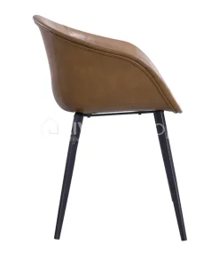 Armstoel Adyl pu leder camel