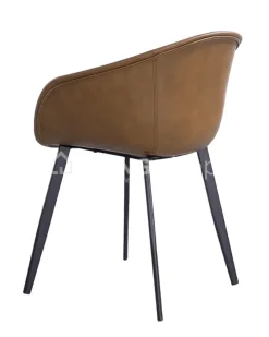 Armstoel Adyl pu leder camel