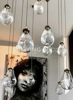 Artisanale verlichting Artisanale mondgeblazen hanglamp S koper