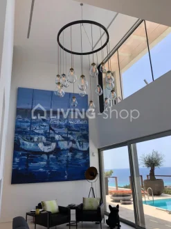 Artisanale verlichting Artisanale mondgeblazen hanglamp S koper