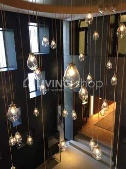 Artisanale verlichting Artisanale mondgeblazen hanglamp S koper