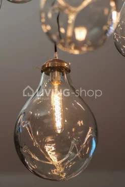 Artisanale verlichting Artisanale mondgeblazen hanglamp S koper