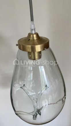 Artisanale verlichting Artisanale mondgeblazen hanglamp S koper