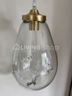 Artisanale verlichting Artisanale mondgeblazen hanglamp S koper