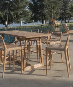 Bartafel Gerecycleerd Teak Houten Counter Tafel