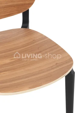 J-LINE Basic Stoel hout zwart