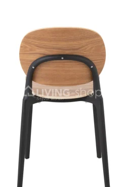 J-LINE Basic Stoel hout zwart