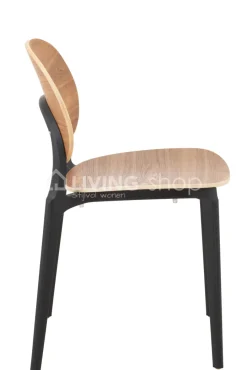 J-LINE Basic Stoel hout zwart