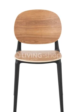 J-LINE Basic Stoel hout zwart