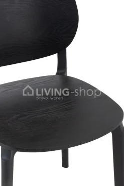 J-LINE Basic Stoel hout zwart
