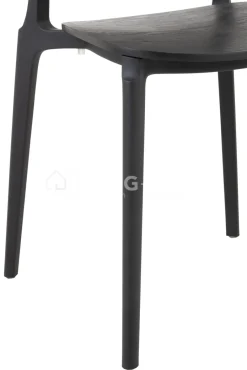 J-LINE Basic Stoel hout zwart