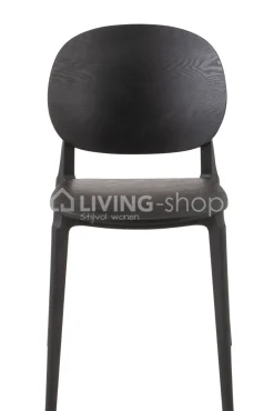 J-LINE Basic Stoel hout zwart