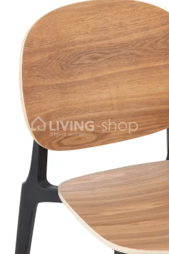 J-LINE Basic Stoel hout zwart