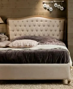 TIMELESS LIVING Bed in landelijke stijl met gecapitoneerd hoofdbord 180xL210xH136CM