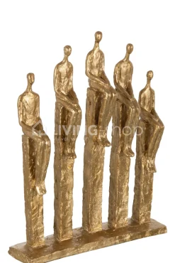 J-LINE Beeld abstract 5 figuren op voet