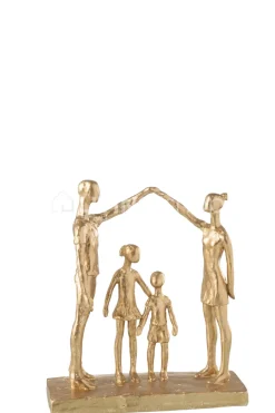 J-LINE Beeld familie koppel met 2 kinderen