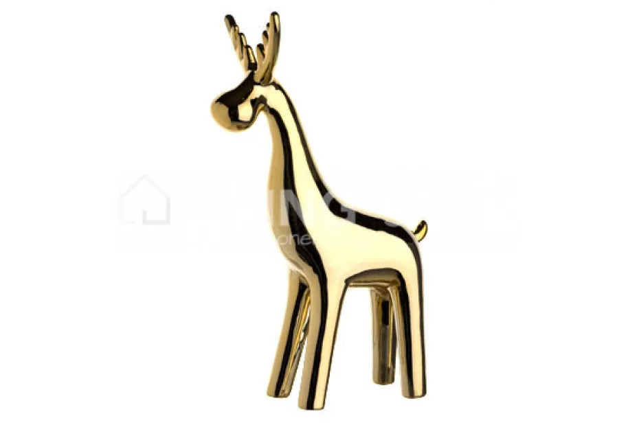 Cosy & Trendy Beeld rendier hert goud porselein