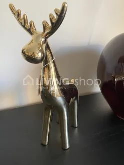 Cosy & Trendy Beeld rendier hert goud porselein