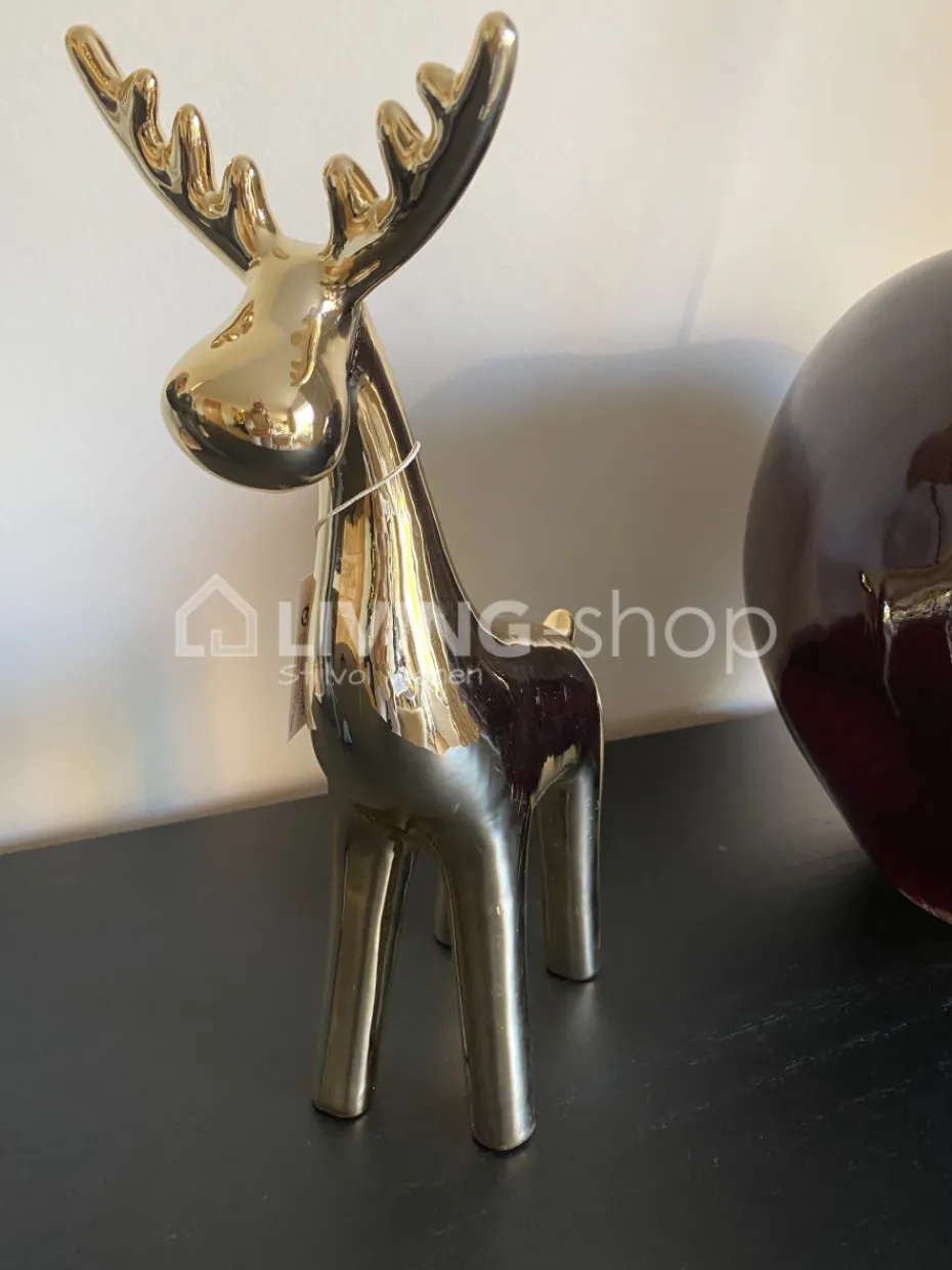 Cosy & Trendy Beeld rendier hert goud porselein