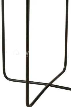 J-LINE Bijzettafel zwart metaal