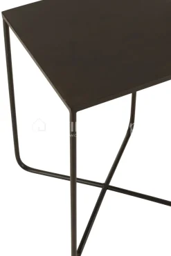 J-LINE Bijzettafel zwart metaal