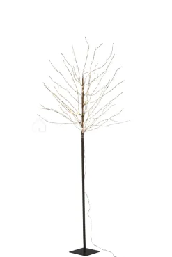 J-LINE Boom kaal zwart met led verlichting
