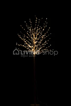 J-LINE Boom kaal zwart met led verlichting