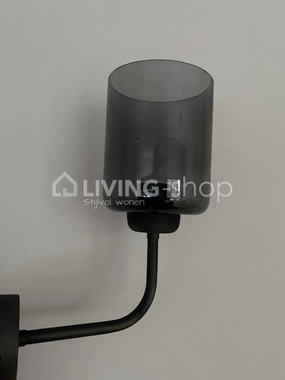 Verlichting online Boston wandlamp vintage met glazen lampenkap