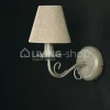 Verlichting online Brocante wandlamp Julie met lampenkapje