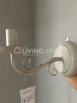Verlichting online Brocante wandlamp Julie met lampenkapje