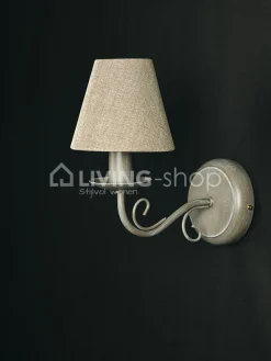 Verlichting online Brocante wandlamp Julie met lampenkapje