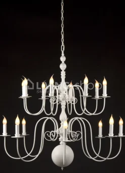 Verdace verlichting Brugge Beach Ivory metal -16x40W- L105 cm - Dia 115cm