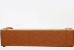 J-LINE Bruine pu lederen zetel 4-zitbank