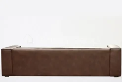 J-LINE Bruine pu lederen zetel 4-zitbank